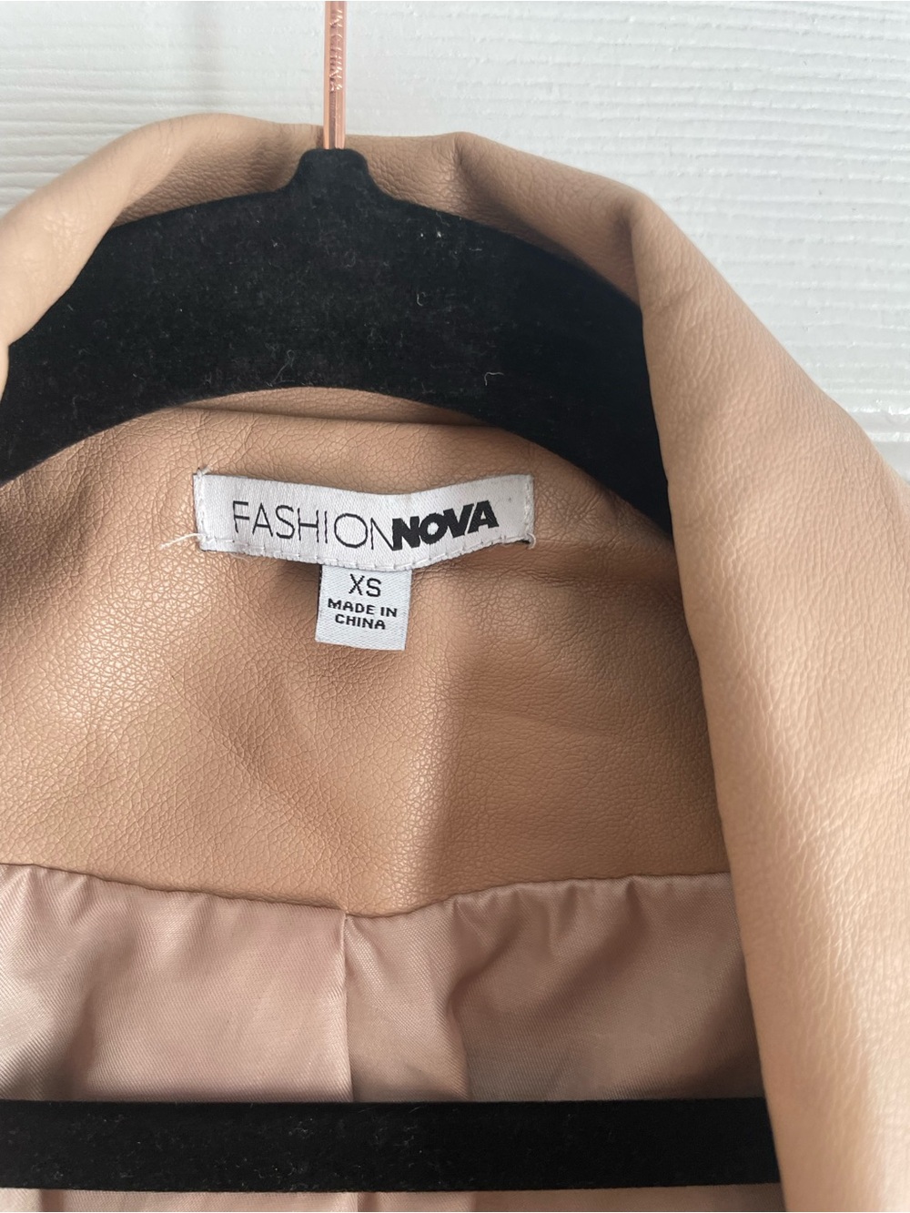 Oversized Faux Leather Blazer Jacket - Picture 6 of 7